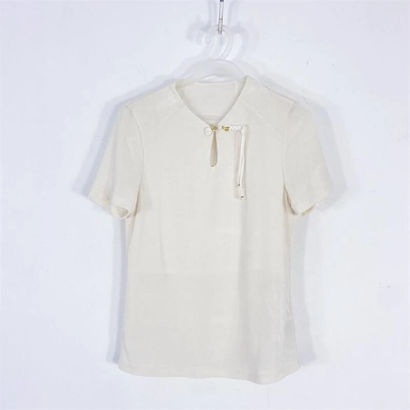 【77衣橱】KS1159精品女装上衣短袖T恤气质轻奢【红人上新】K