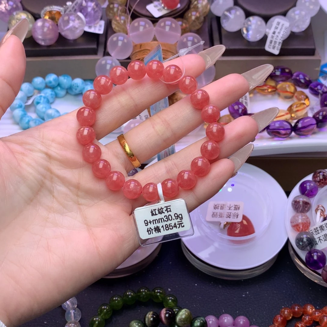 菱锰矿（红纹石）手串未镶嵌手链