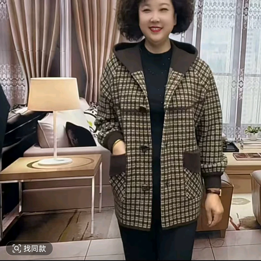 825格子休闲外套
