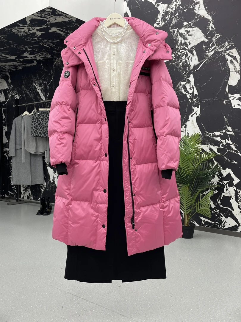 【籽言专属】山系厚款连帽中长款羽绒服（2456R6602）
