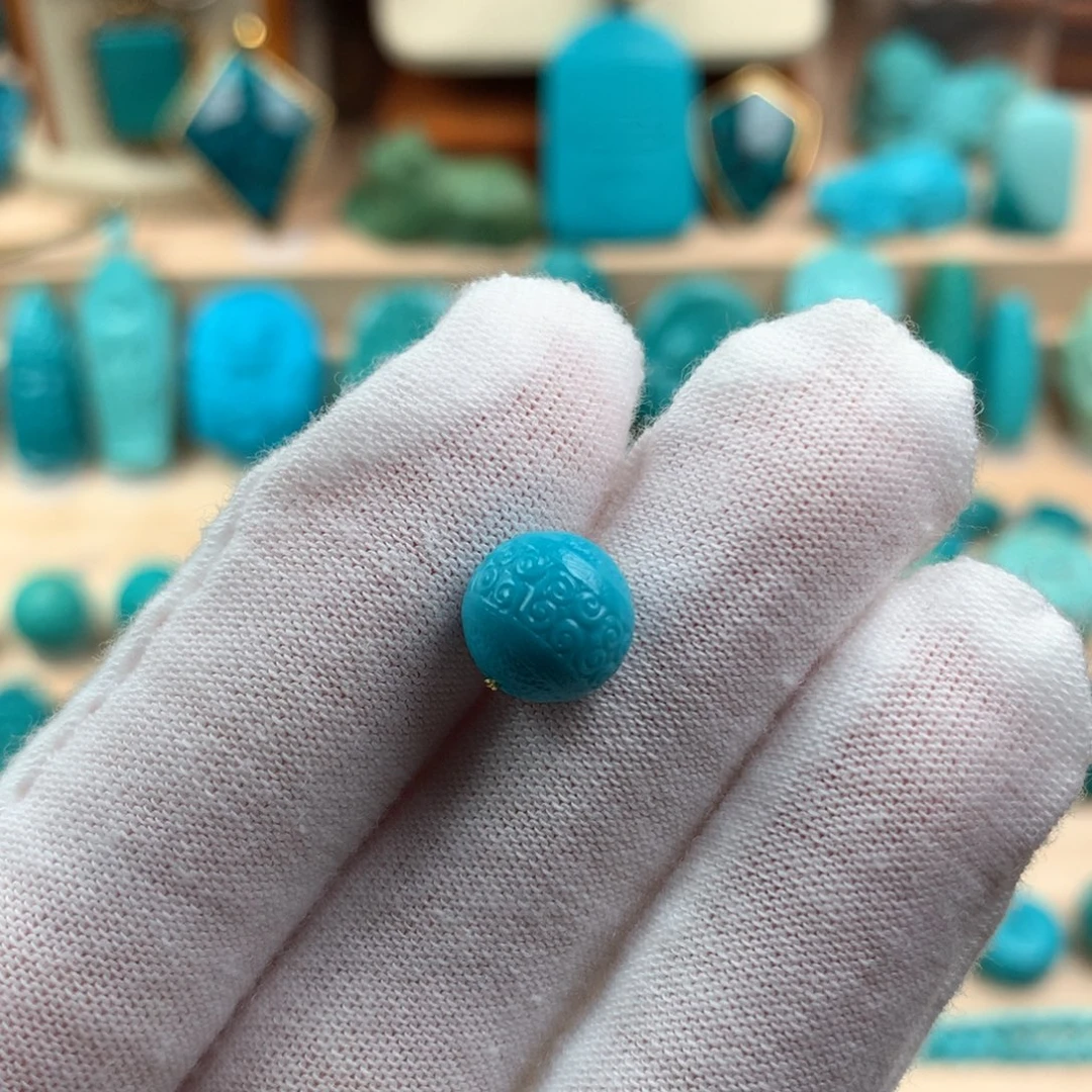 未镶嵌绿松石圆珠卡9