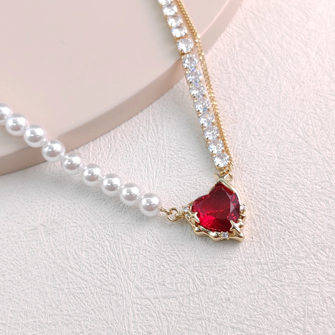 XUPING/旭平首饰 合金合成锆石项链 春日焕新气质 GDJ X000947328