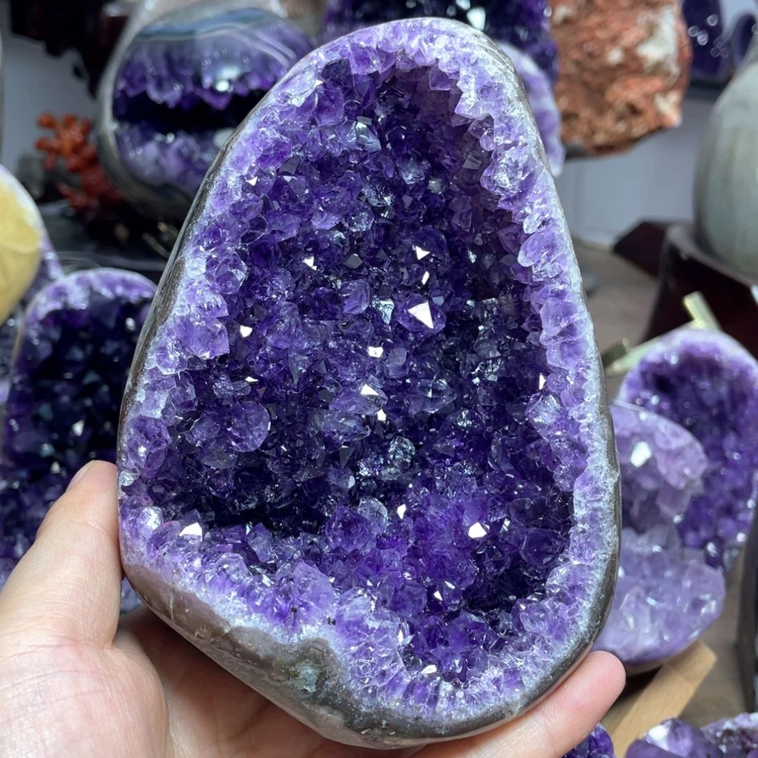 银S925镶嵌珠宝半成品紫晶捡漏