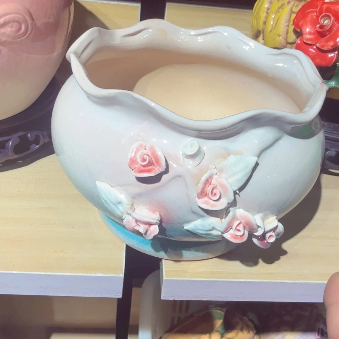 紫砂花盆粗陶盆醋