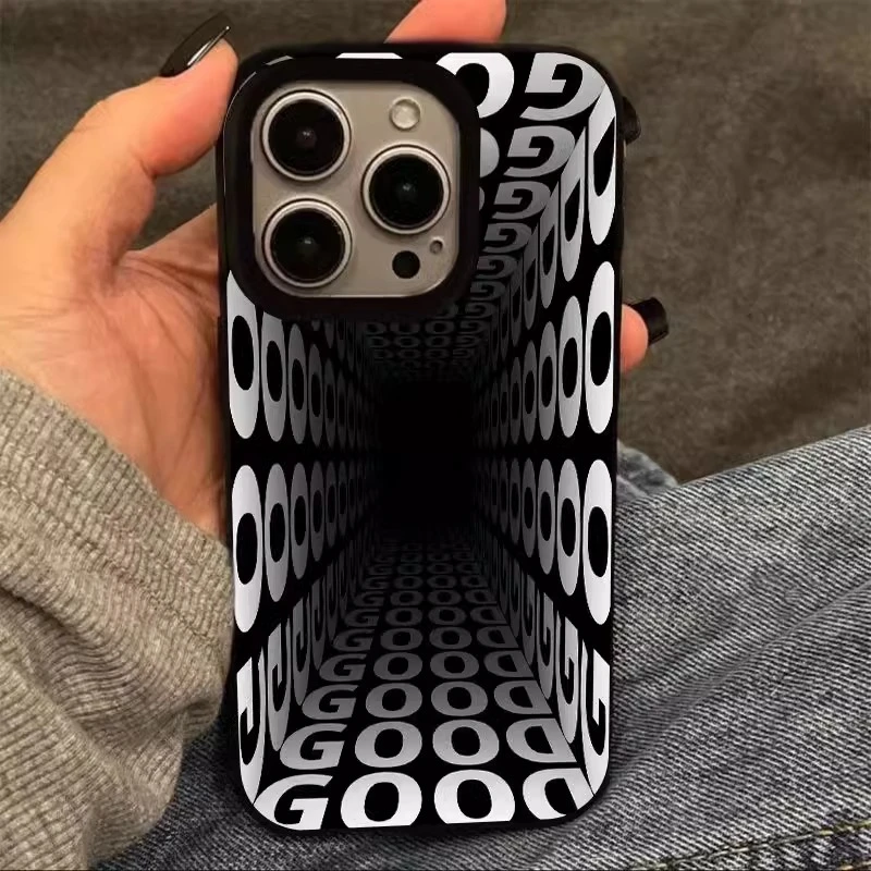 英文深渊适用iPhone13苹果14手机壳15promax创意16小众12高级感11