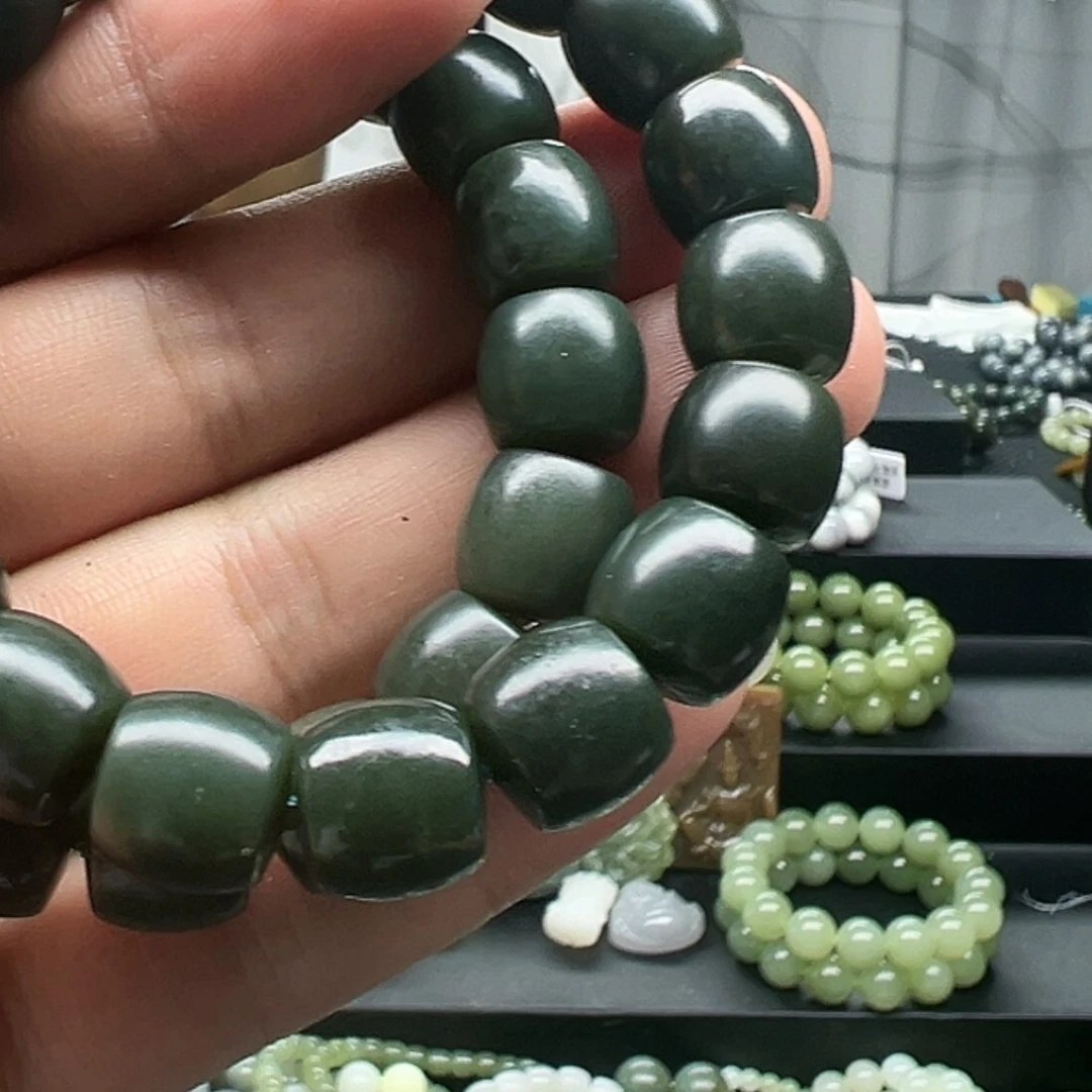 【闪购商品】手串未镶嵌和田玉和田玉纯天然卡12直切