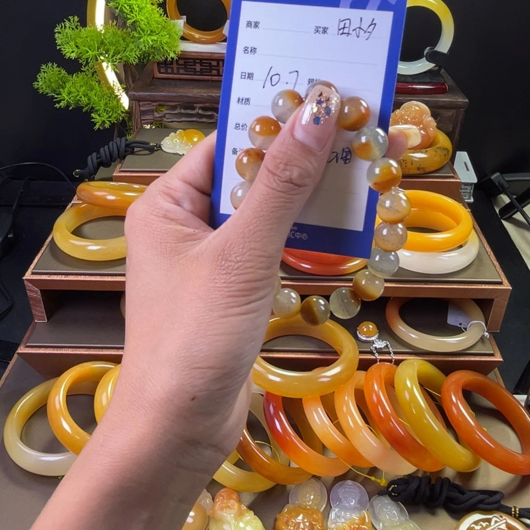 未镶嵌手串石英质玉田*夕