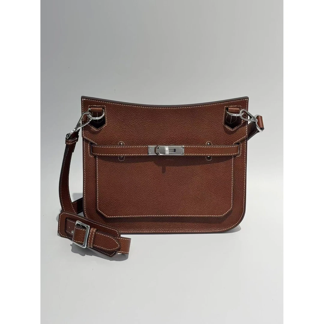 【Rain.Cun】吉普赛28头层福宝马鞍皮手提女包XKY-3890-栗子色