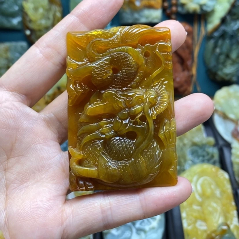 【闪购商品】岫玉颈饰未镶嵌冰**?龙