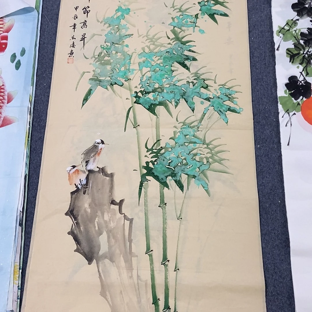 国画四尺竹子一副