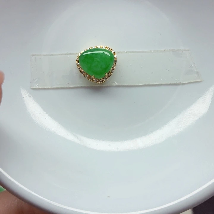 翡翠18K金镶嵌手链天然缅甸翡翠A货