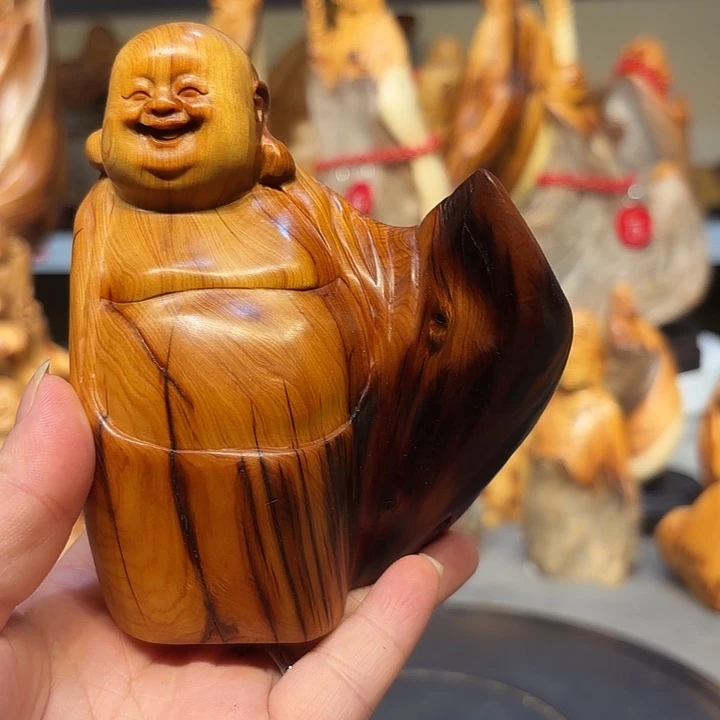 柏木太行崖柏弥勒佛
