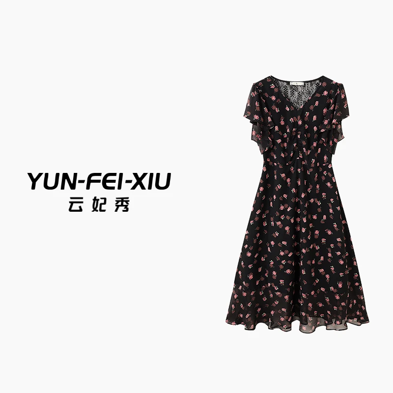 云妃秀大码女装连衣裙时尚休闲胖妹妹显瘦宽松遮肉时尚夏季22210