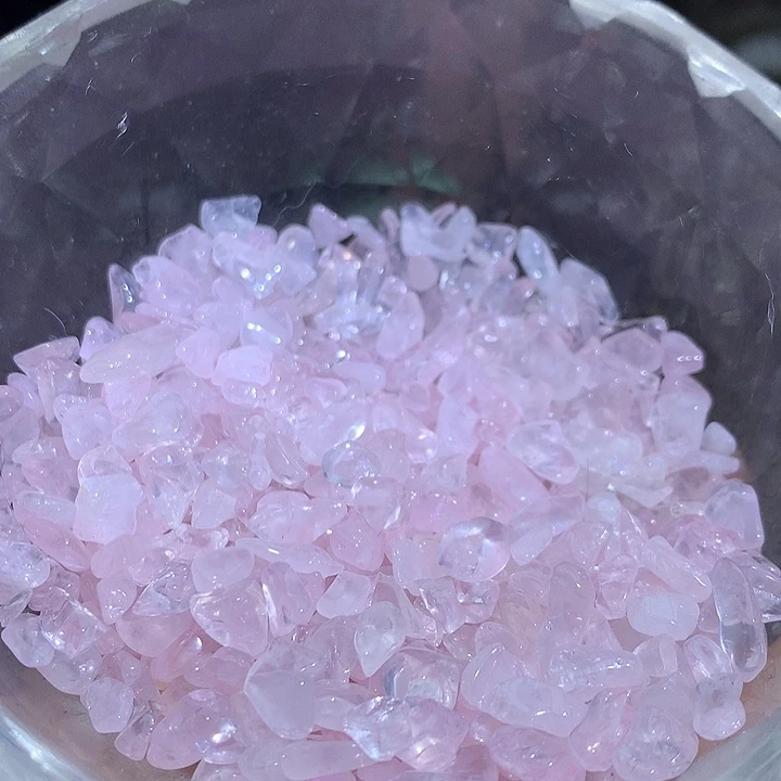 水晶天然粉水晶碎石250g未镶嵌