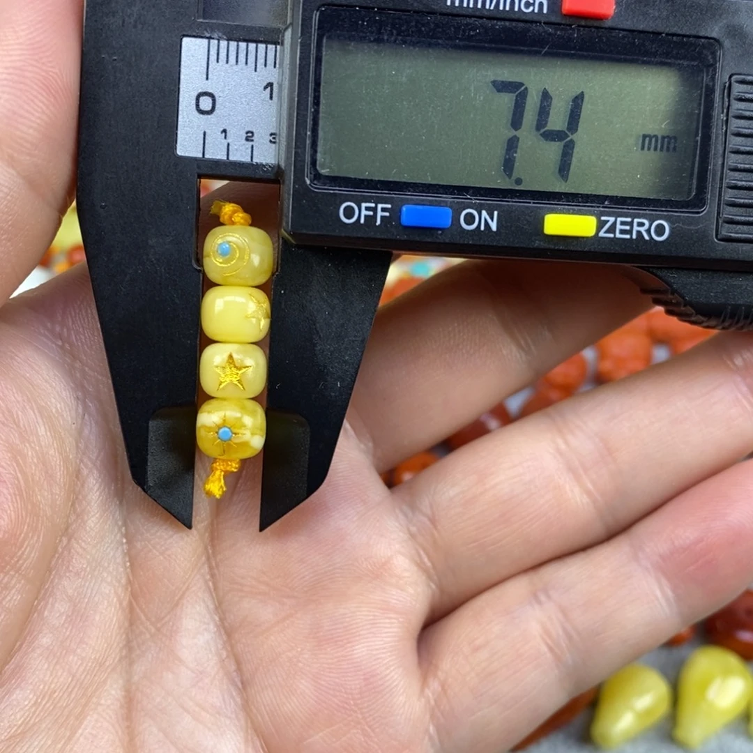 蜜蜡未镶嵌裸石套装7mm