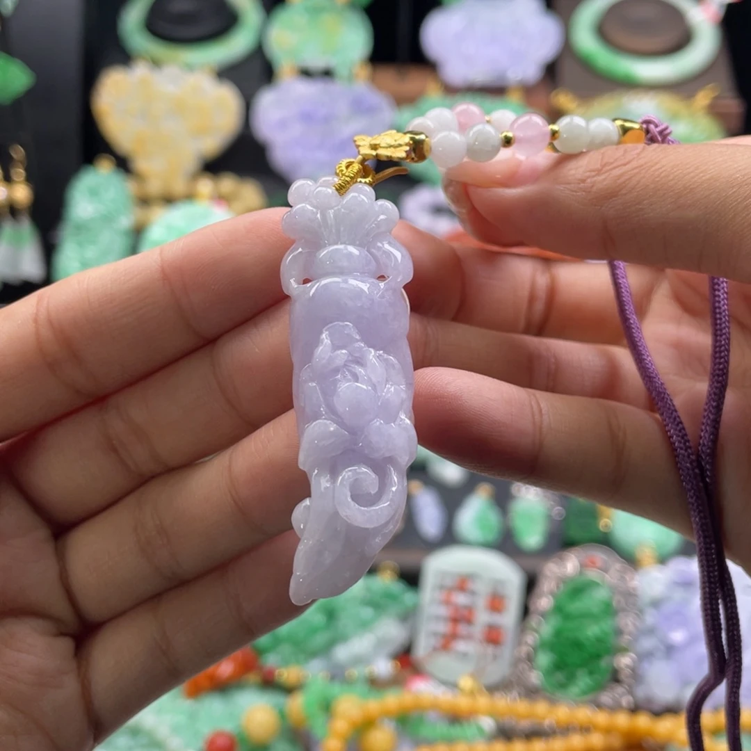 翡翠未镶嵌颈饰代编织