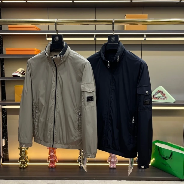 25617-高端男士春季新款立领隐藏帽夹克外套休闲时尚简约大方百搭