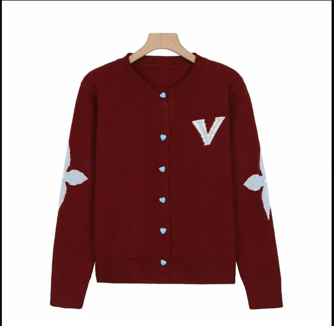 1043长袖圆领2025年秋季针织毛针织衫毛衣复古提花休闲