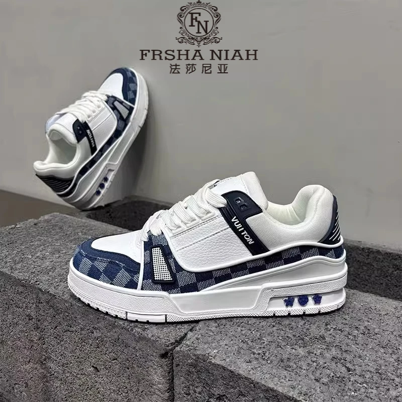 法莎尼亚男鞋休闲板鞋春季新款韩版透气厚底时尚百搭休闲运动鞋男