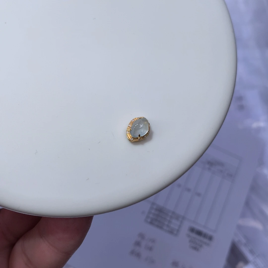 翡翠18K金镶嵌颈饰自家镶嵌底价共享不退不换