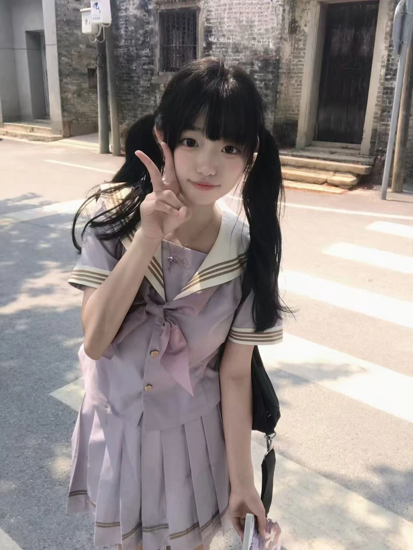 【雪薰女子】栀枝兔jk雪薰女子水手服淡紫色