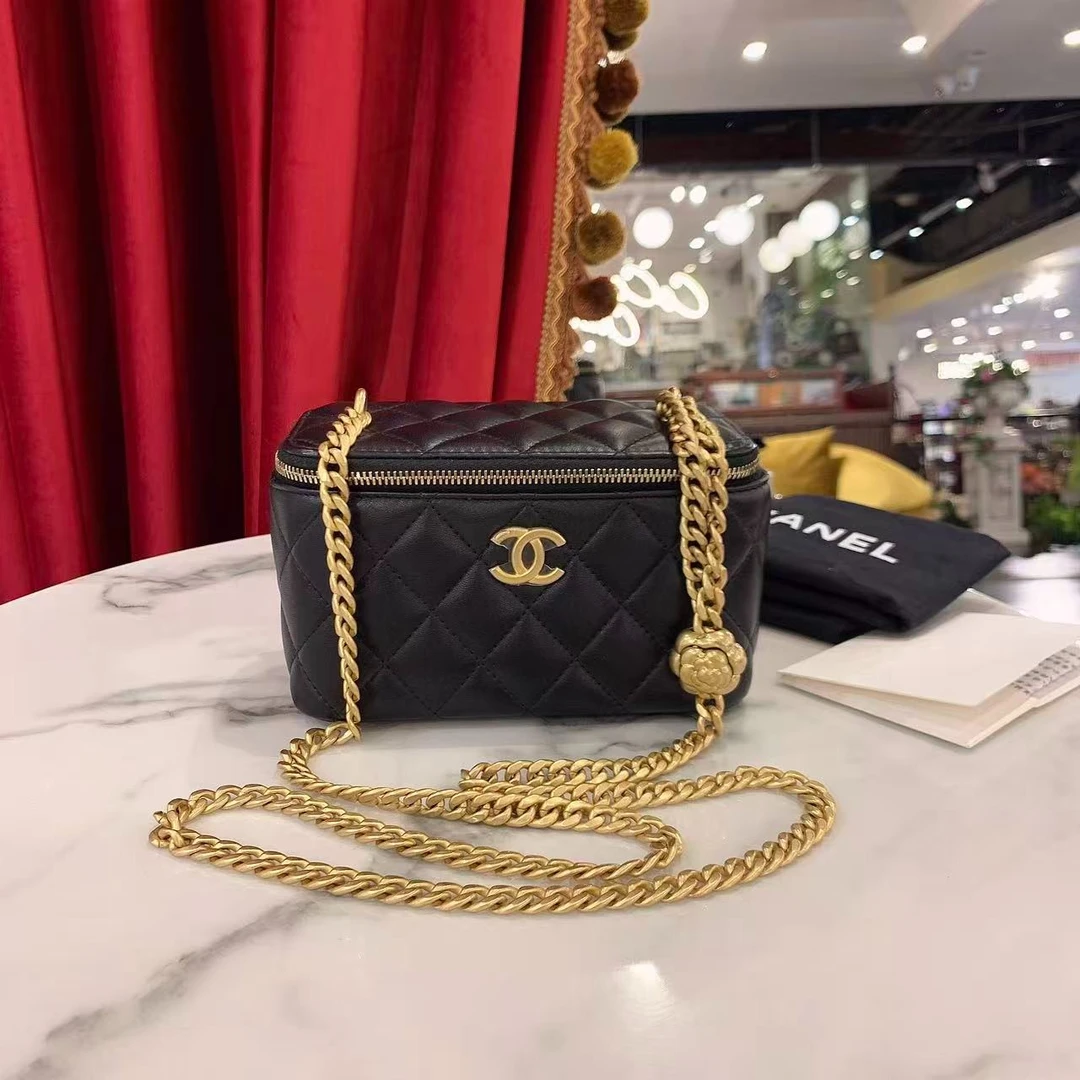 95新 Chanel/香奈儿 好好山茶花金球长盒黑金芯片23年24555153
