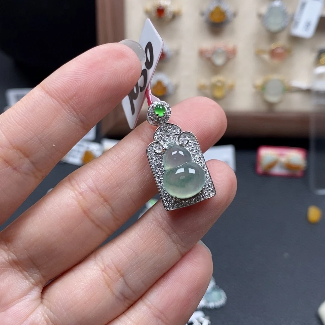 翡翠银S925镶嵌戒指