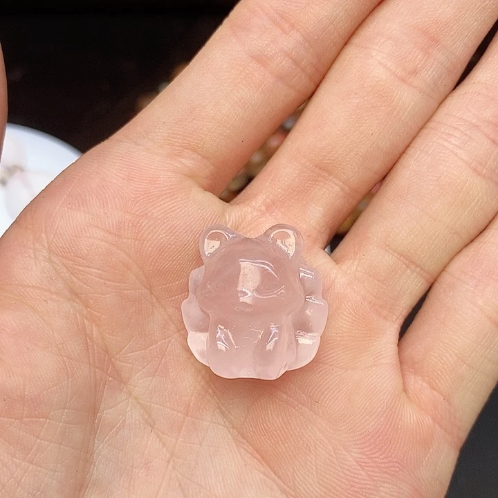 水晶手链未镶嵌苏*32粉水晶狐狸