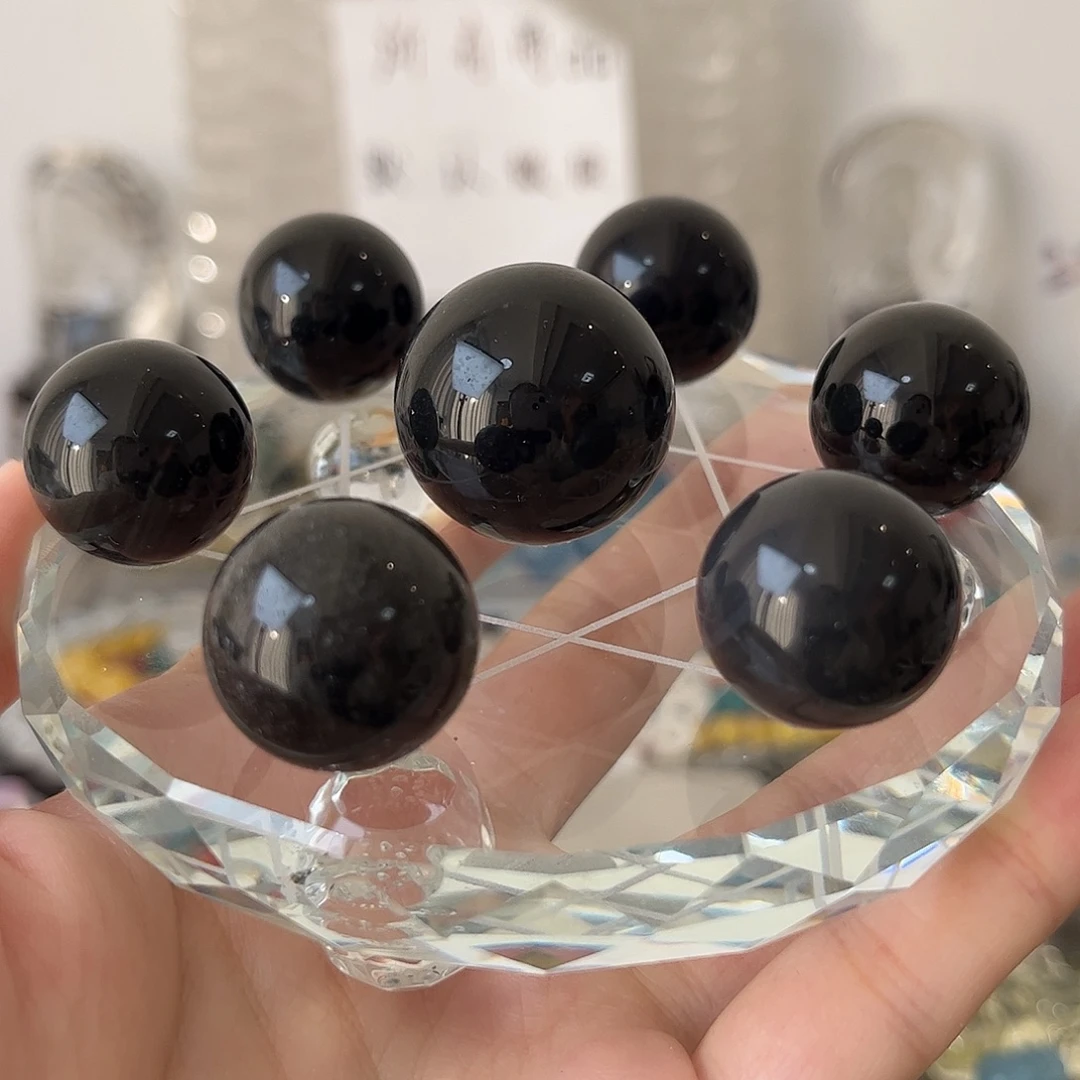 黑曜岩未镶嵌珠宝奇石矿坑七星阵