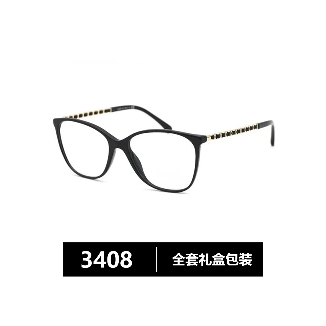 19.女士黑框素颜神器3408眼镜可配度数显脸小
