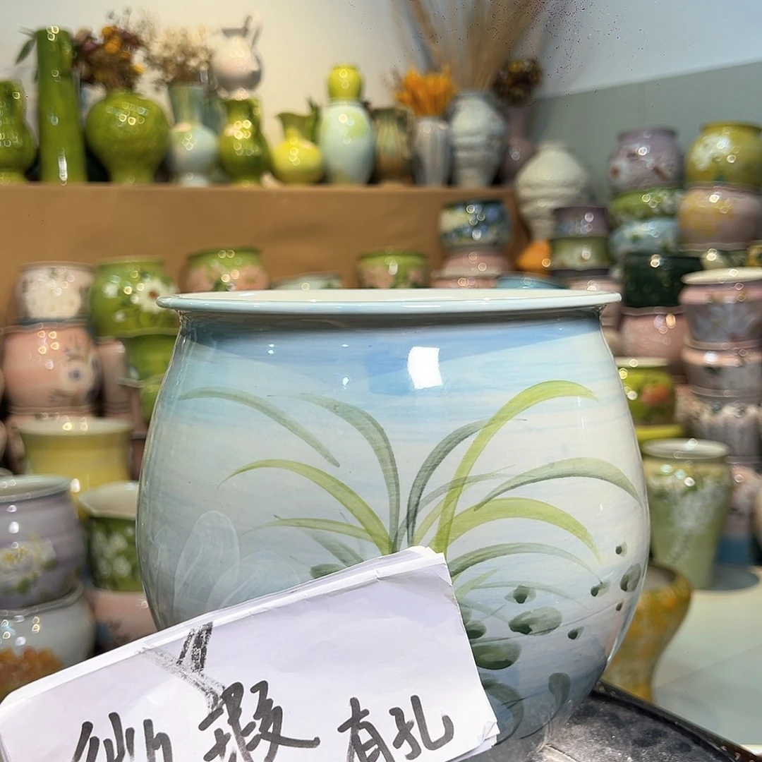 景德镇陶瓷花盆花器瑕357