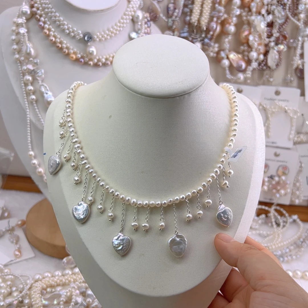 大***超未镶嵌淡水珍珠耳饰项链