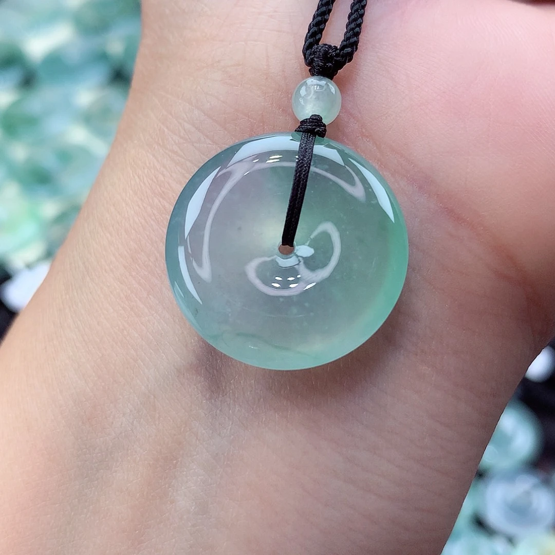 翡翠未镶嵌颈饰编号32尺寸22.9-5.7