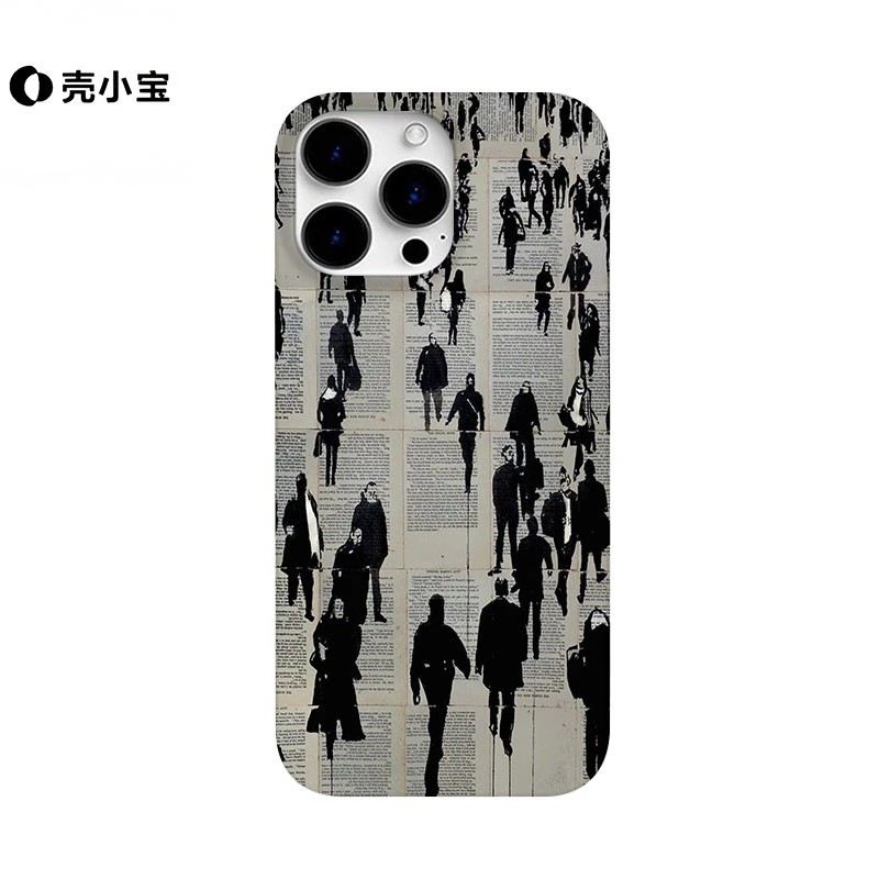 人海报纸适用苹果15pro手机壳iphone16promax创意14pro个性13/12p