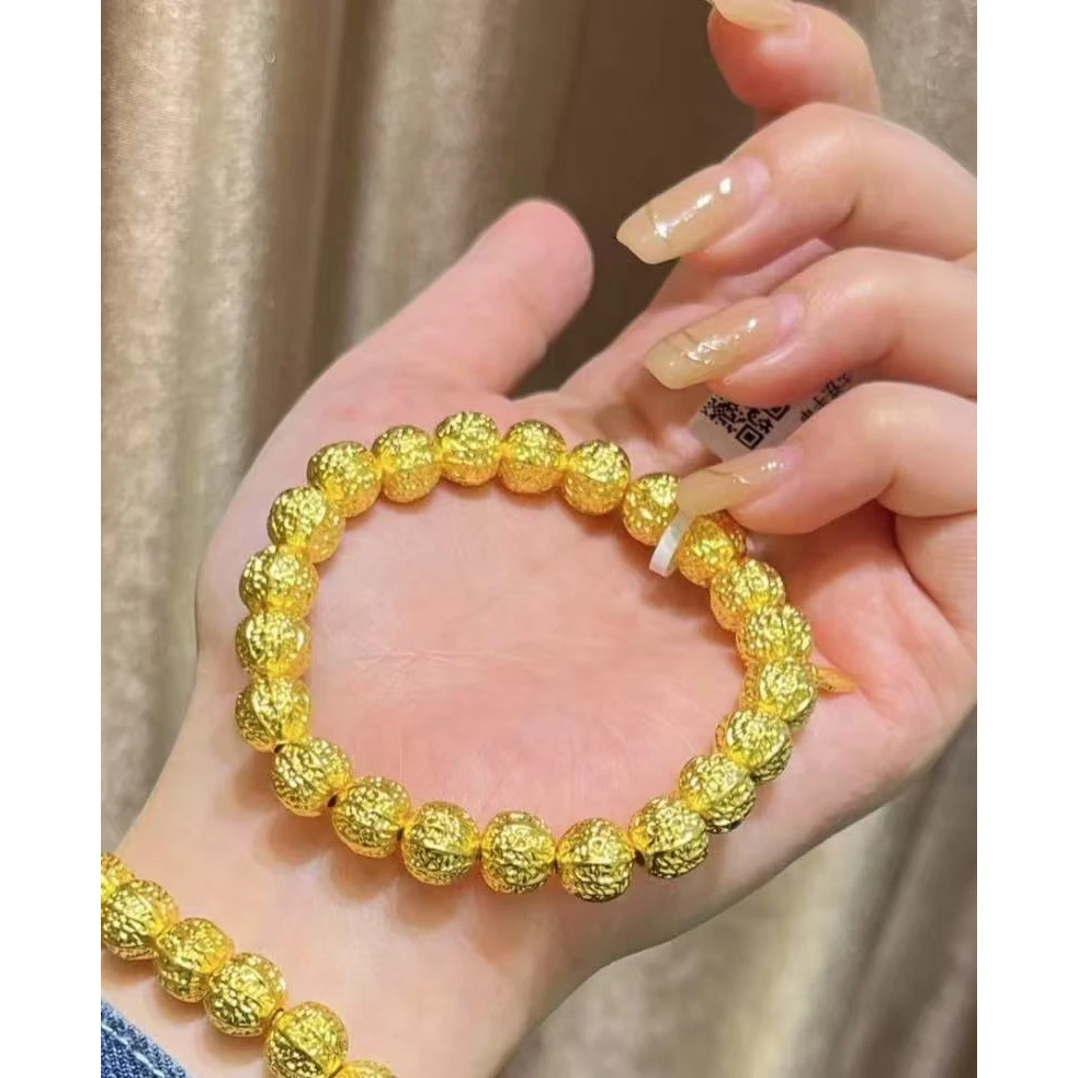 铜合金手链 古法核桃转运珠手串情人节送女友老婆生日礼物