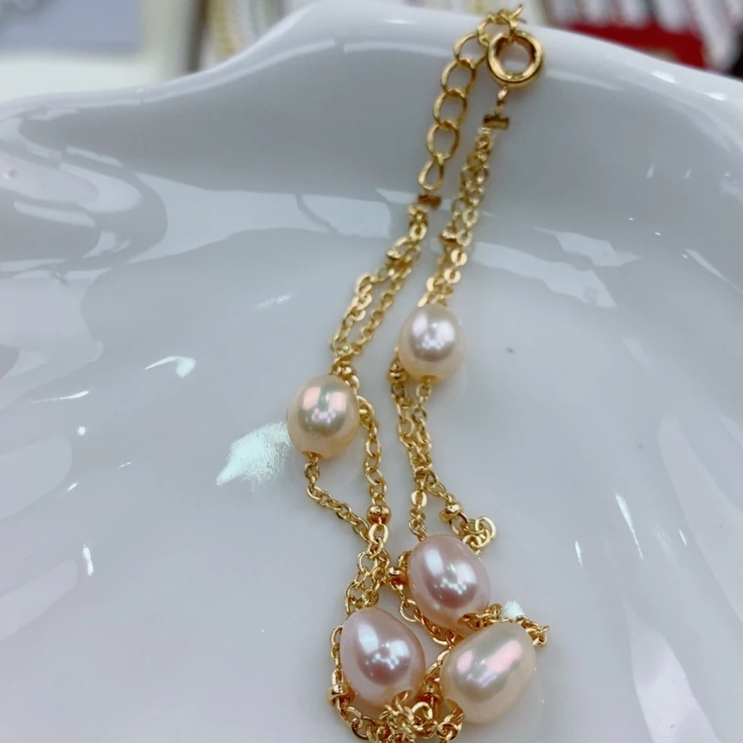 手镯淡水珍珠合金