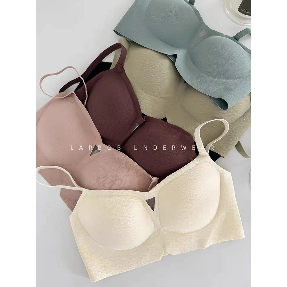 【A32】韩风小胸内衣聚拢上托镂空无痕固定杯上薄下厚无钢圈文胸