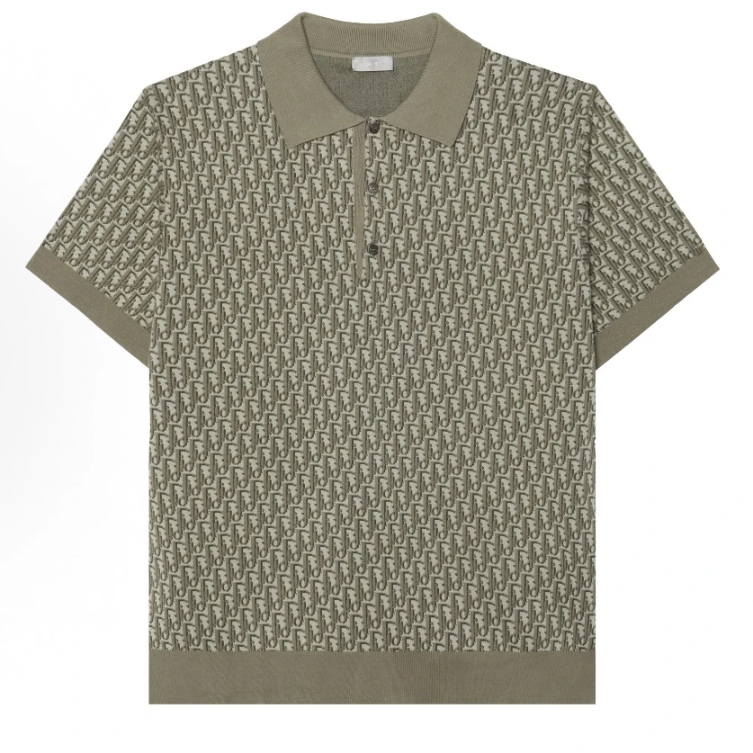 未使用 DIOR/迪奥 经典满印针织polo短袖 XL码md2006