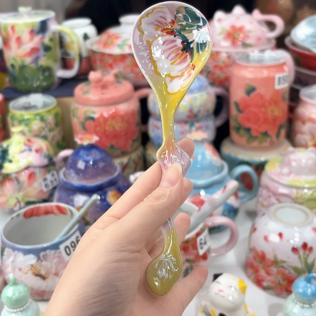 景德镇手绘高温釉下彩陶瓷茶具