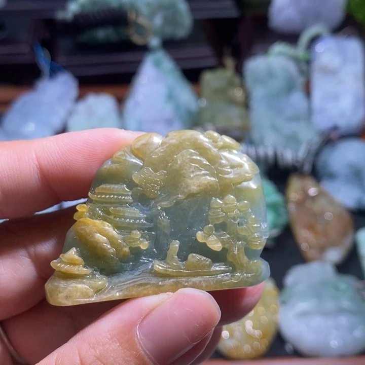 【闪购商品】翡翠挂件未镶嵌山水