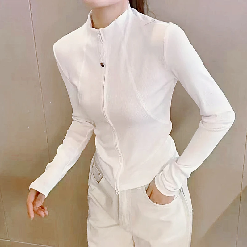 813空气棉双拉链打底衫（衣长54左右）