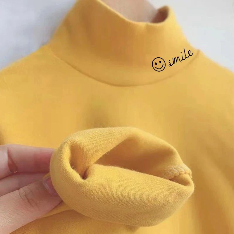 保暖德绒男童打底衫长袖T恤爆款中小大儿童洋气半高领童装上衣