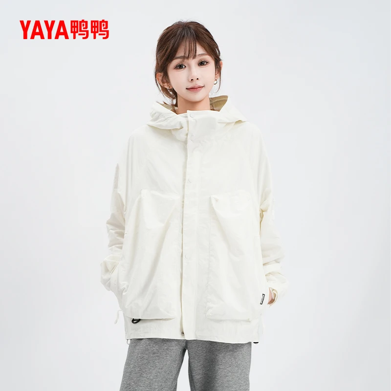 YAYA/鸭鸭女装短外套春夏户外百搭情侣宽松轻薄高级感YF4P004447P