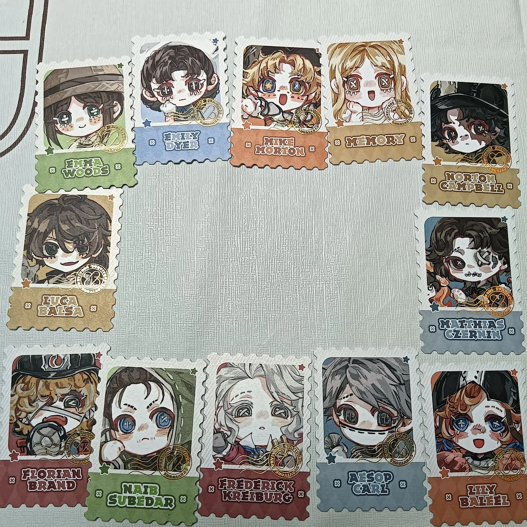 第五人格同人烫金邮票