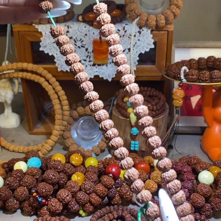 紫***薇金刚菩提手串126原籽双圈一物