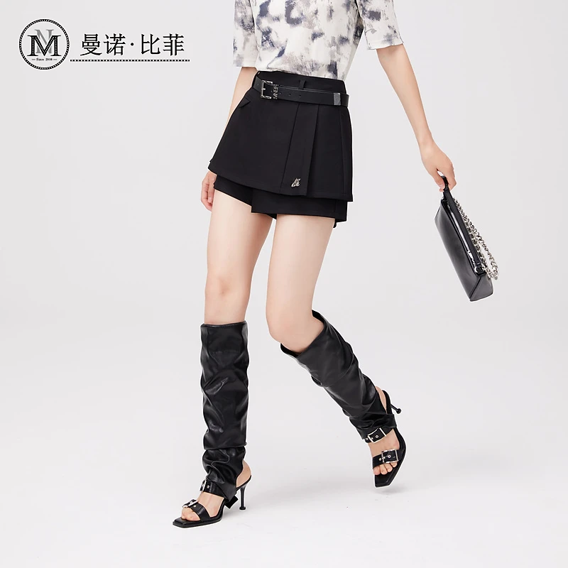 【初依专属】小个子a字外穿半身裙裤短裤MFCQ121222