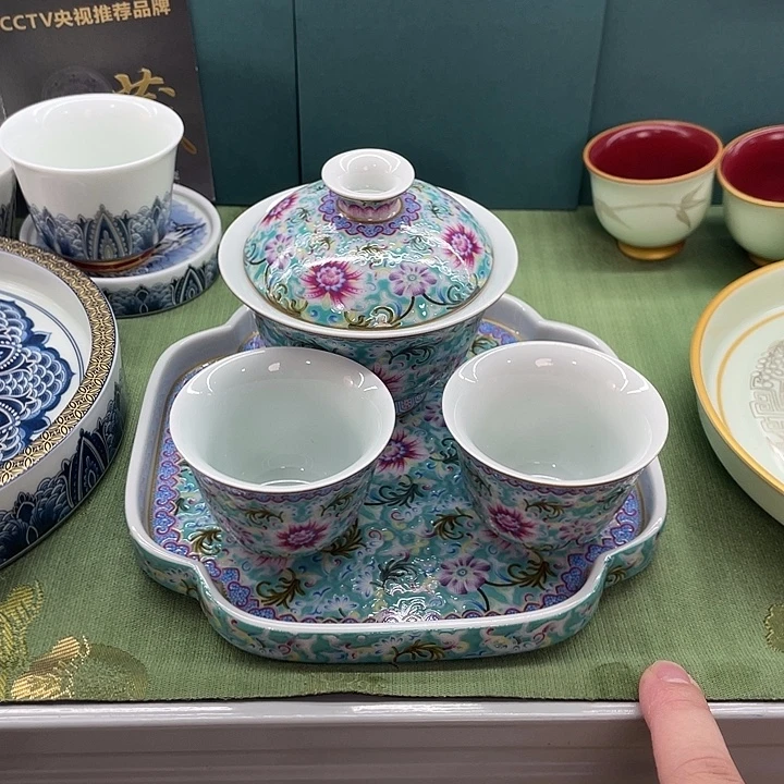 景德镇陶瓷盖碗茶具