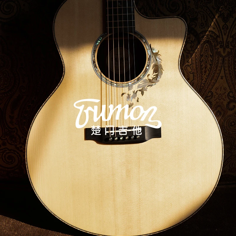 TRUMON楚门黑羽950系列单板民谣吉他初学进阶舞台专业电箱加振