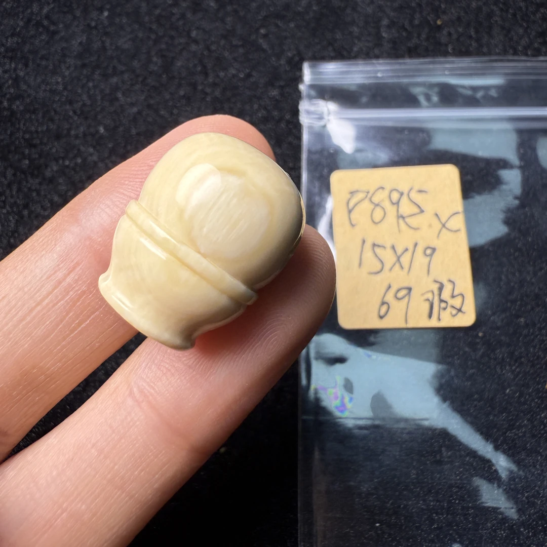 F895猛犸象牙对孔15*19mm奶嘴三通葫芦三通奶咖果冻料瑕疵