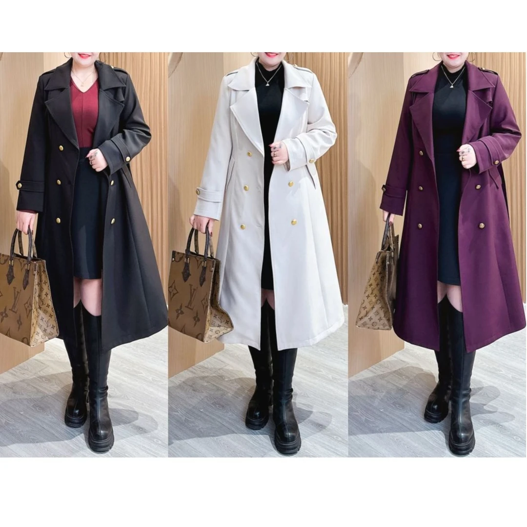 【上新外套】上新原创定制设计款百搭轻奢气质女风衣外套MJ9036